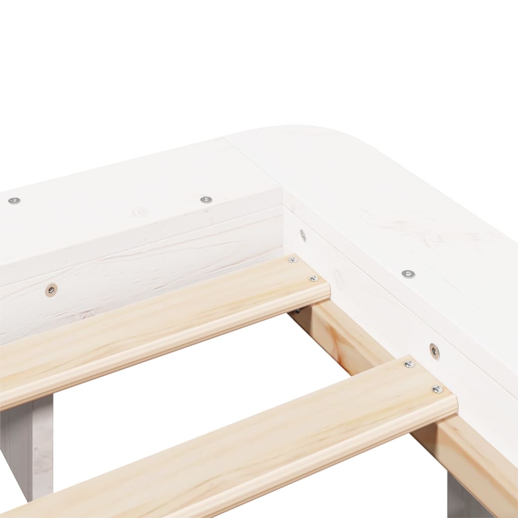 Letto senza Materasso Bianco 140x200 cm Legno Massello di Pino | homemem39