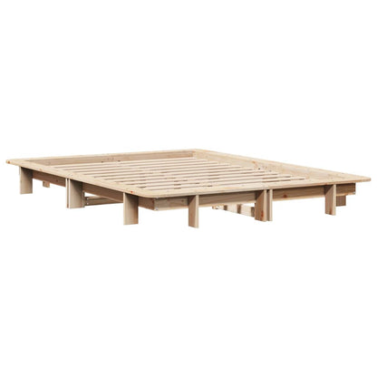 Letto senza Materasso 120x200 cm in Legno Massello di Pino | homemem39