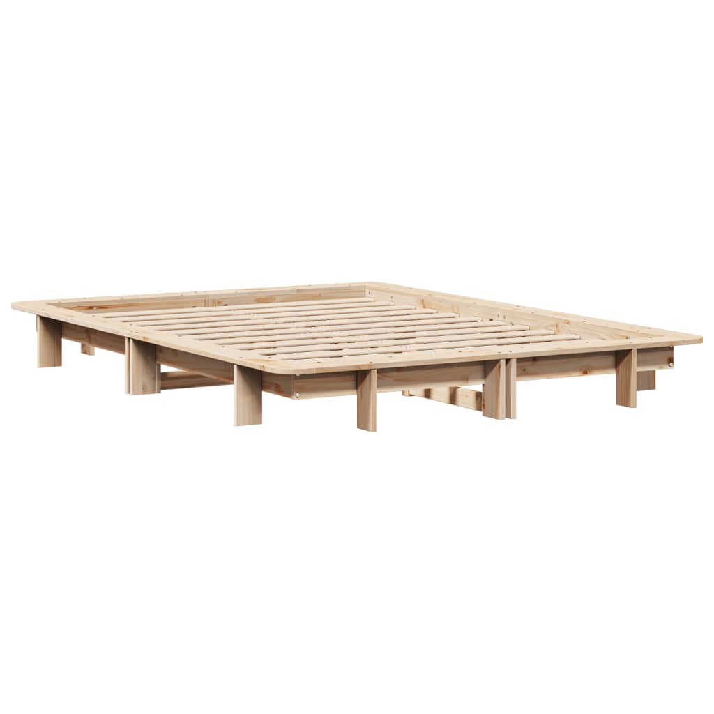 Letto senza Materasso 120x200 cm in Legno Massello di Pino | homemem39