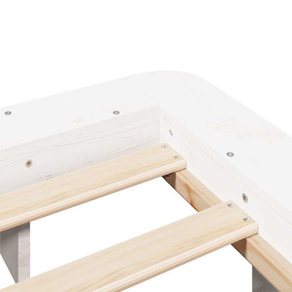 Letto senza Materasso Bianco 120x200 cm Legno Massello di Pino | homemem39
