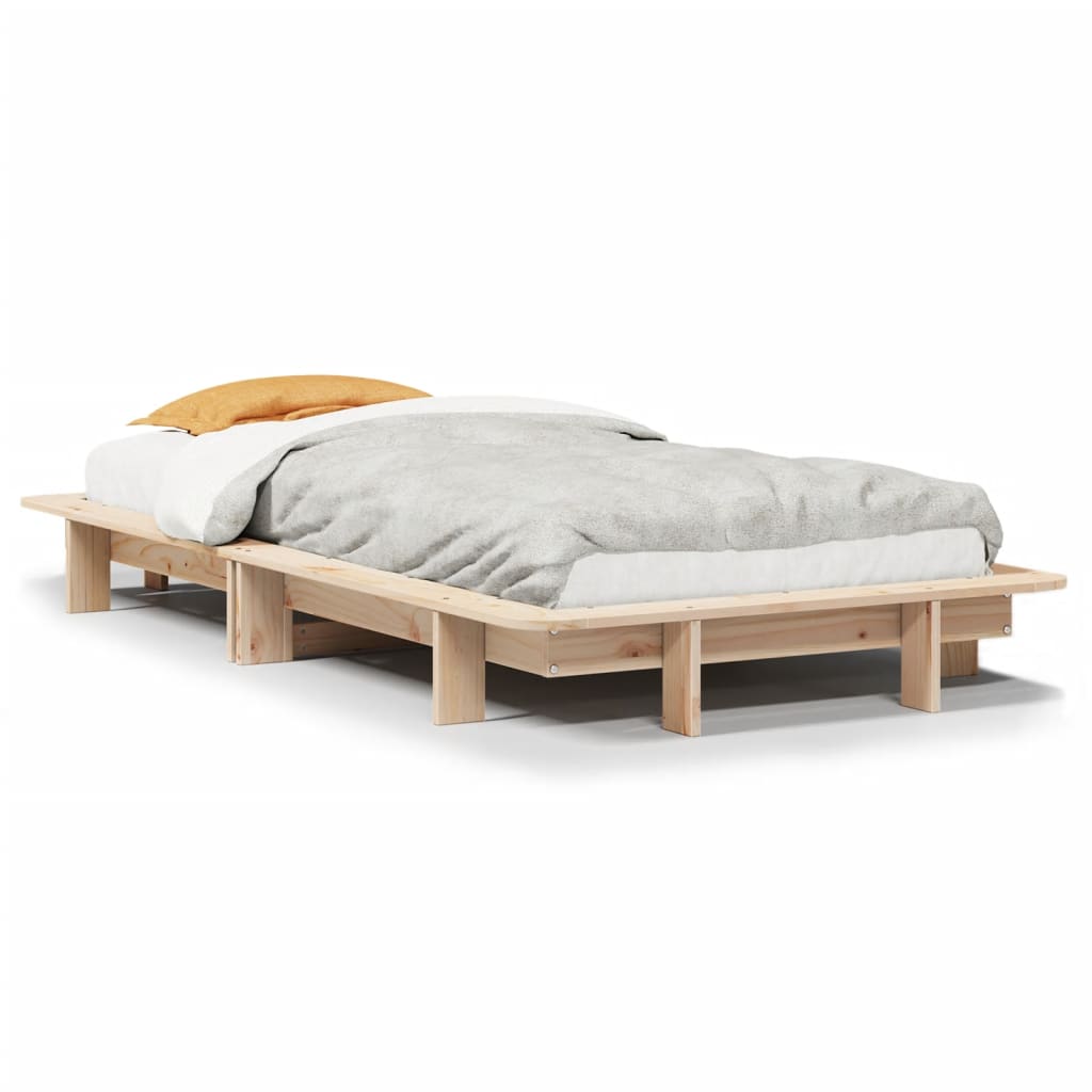 Giroletto senza Materasso 100x200 cm in Legno Massello di Pino | homemem39