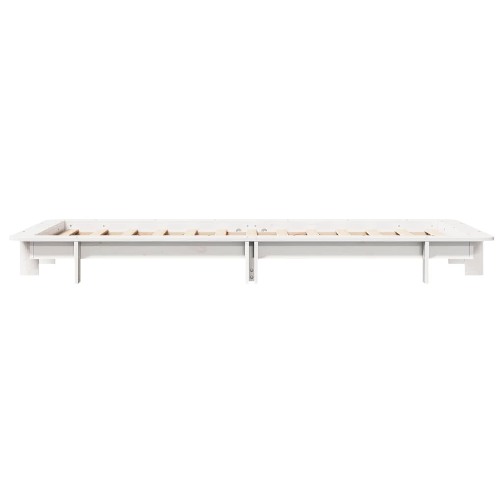 Giroletto senza Materasso Bianco 100x200 cm Legno Massello Pino | homemem39