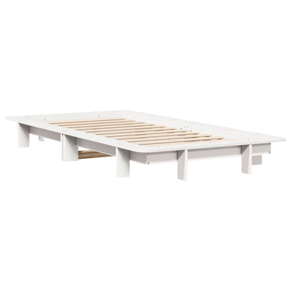 Giroletto senza Materasso Bianco 100x200 cm Legno Massello Pino | homemem39