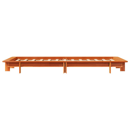 Letto senza Materasso Marrone Cera 100x200 cm in Legno di Pino | homemem39