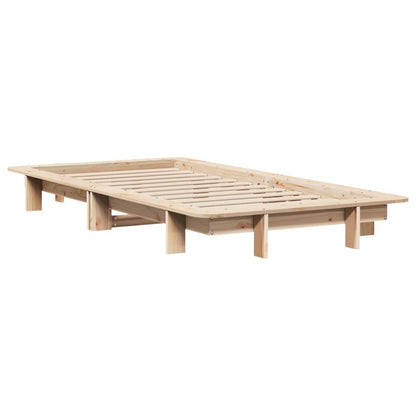 Letto senza Materasso 90x200 cm in Legno Massello di Pino - homemem39