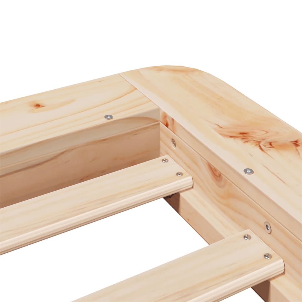 Letto senza Materasso 90x200 cm in Legno Massello di Pino | homemem39