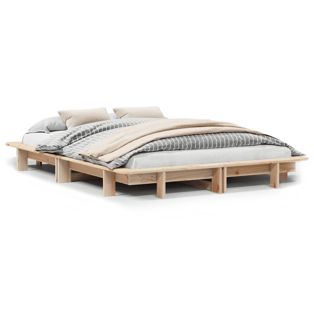 Letto senza Materasso 120x190 cm in Legno Massello di Pino | homemem39