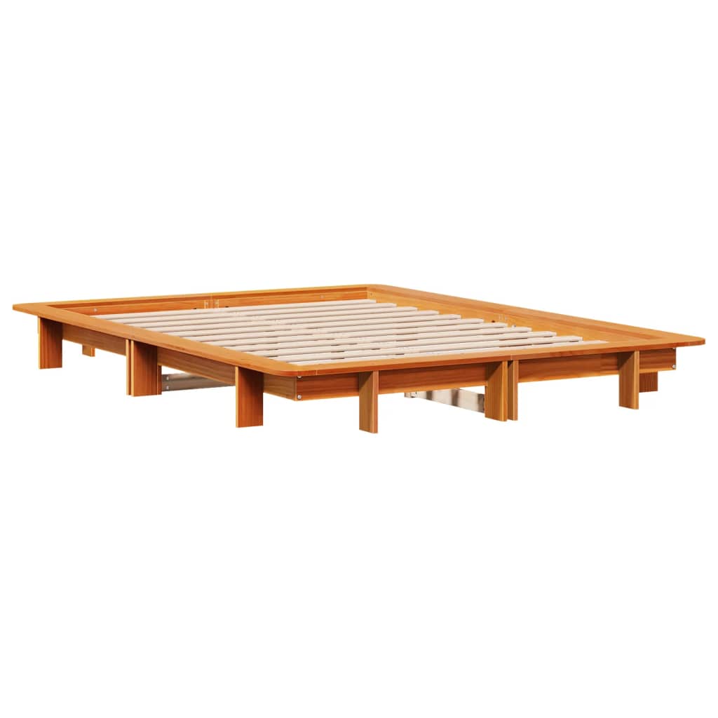 Letto senza Materasso Marrone Cera 120x190 cm in Legno di Pino - homemem39
