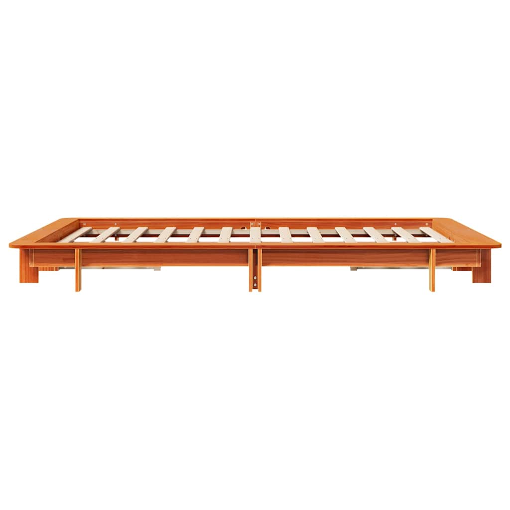 Letto senza Materasso Marrone Cera 120x190 cm in Legno di Pino | homemem39