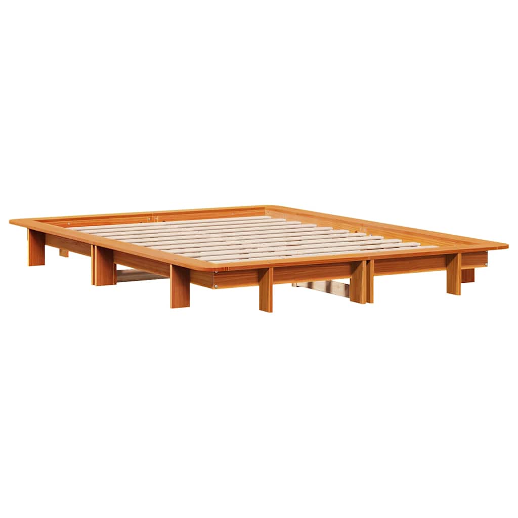 Letto senza Materasso Marrone Cera 120x190 cm in Legno di Pino | homemem39