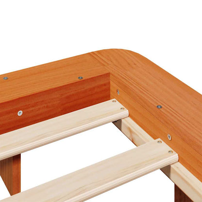 Letto senza Materasso Marrone Cera 120x190 cm in Legno di Pino | homemem39
