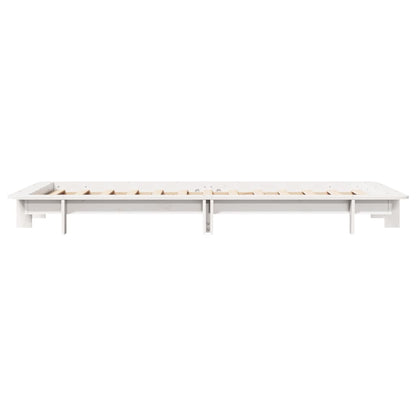 Letto senza Materasso Bianco 90x190 cm in Legno Massello Pino | homemem39