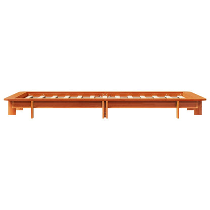 Letto senza Materasso Marrone Cera 90x190 cm in Legno di Pino | homemem39
