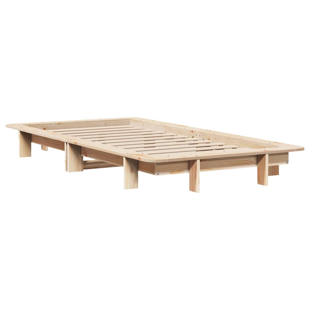 Letto senza Materasso 75x190 cm in Legno Massello Pino | homemem39