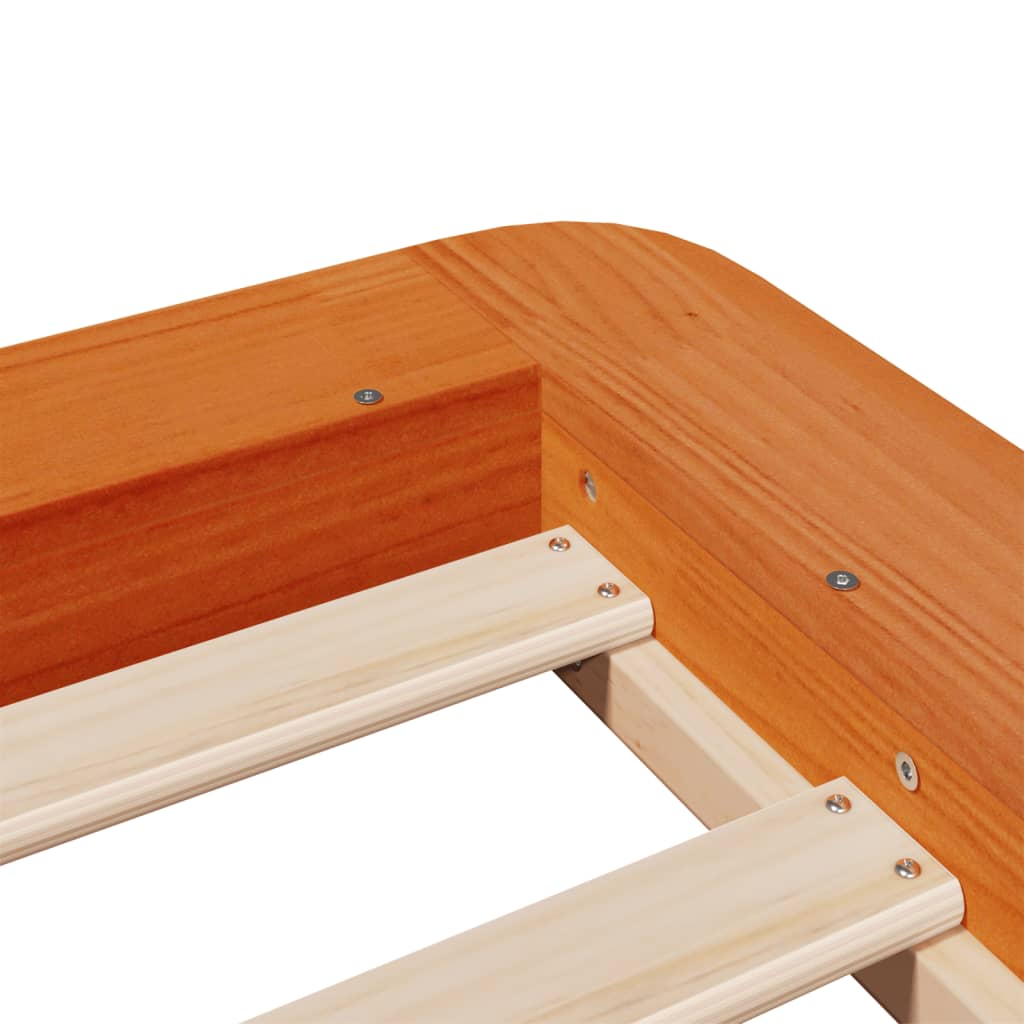 Letto senza Materasso Marrone Cera 75x190 cm in Legno di Pino - homemem39