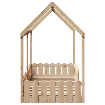 Giroletto Casetta per Bambini 90x200 cm Legno Massello di Pino - homemem39