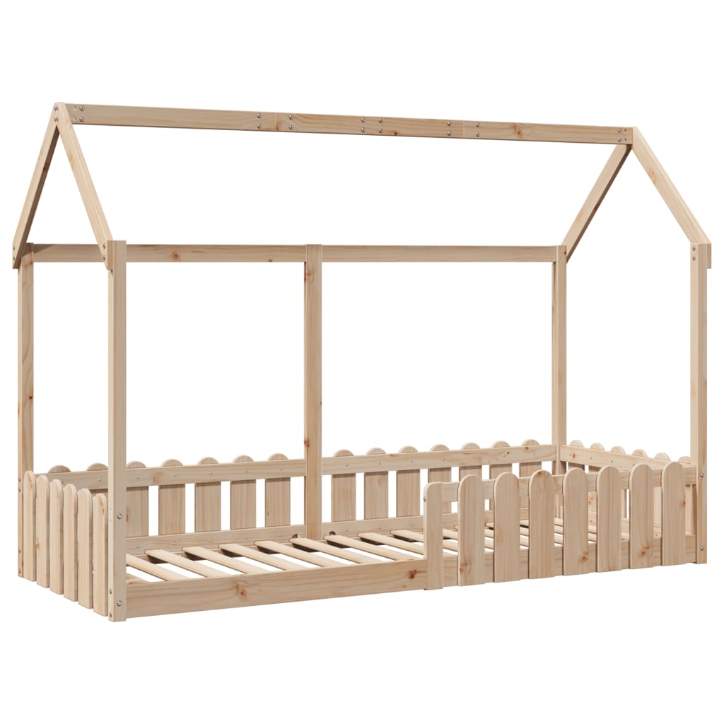 Giroletto Casetta per Bambini 80x200 cm Legno Massello di Pino - homemem39