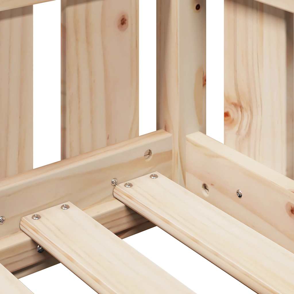 Giroletto Casetta per Bambini 80x200 cm Legno Massello di Pino | homemem39
