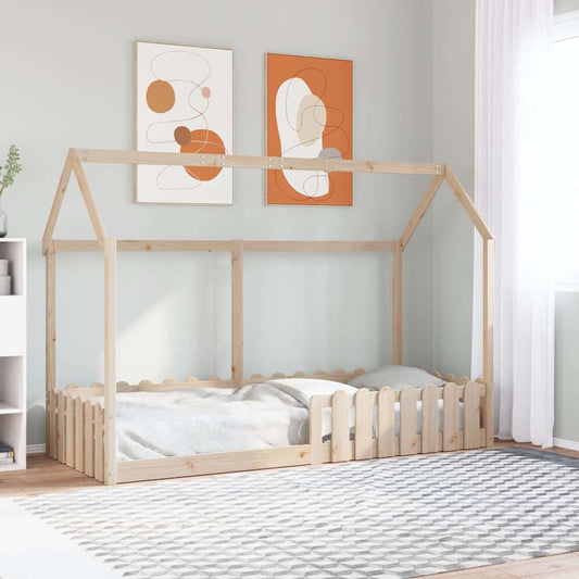 Giroletto Casetta per Bambini 80x200 cm Legno Massello di Pino | homemem39
