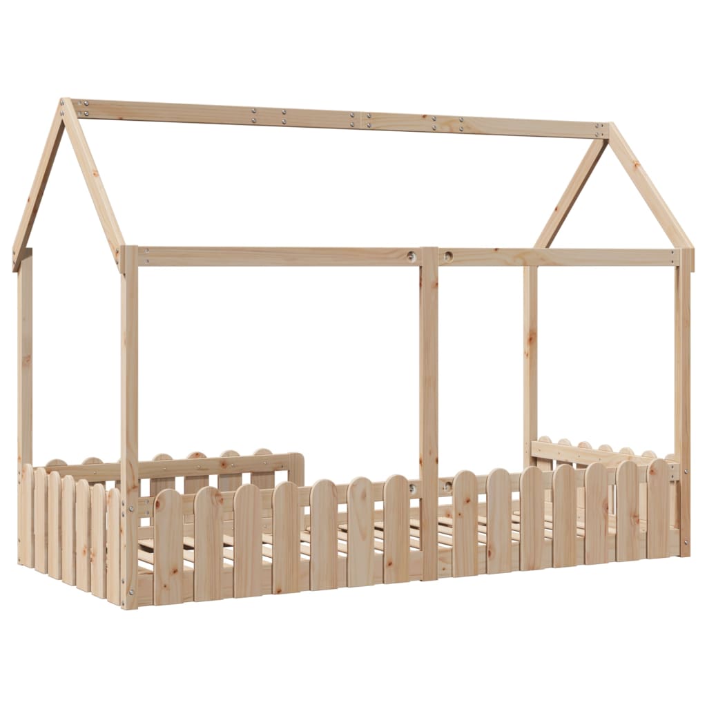 Giroletto per Bambini 90x190 cm in Legno Massello di Pino - homemem39