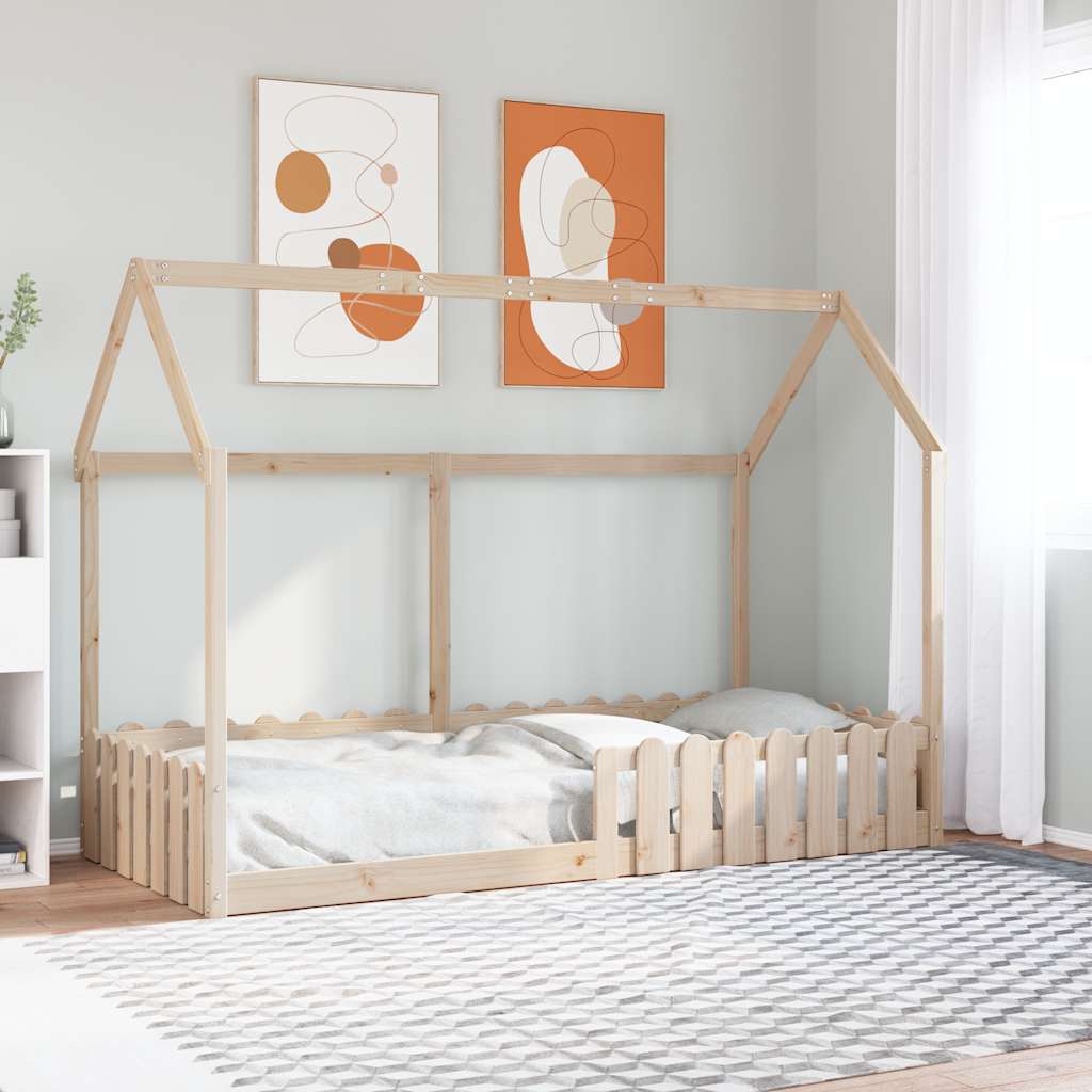 Giroletto per Bambini 90x190 cm in Legno Massello di Pino | homemem39