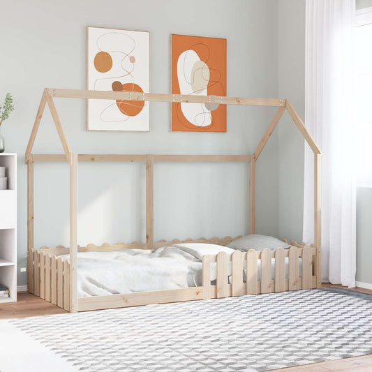 Giroletto per Bambini 90x190 cm in Legno Massello di Pino | homemem39