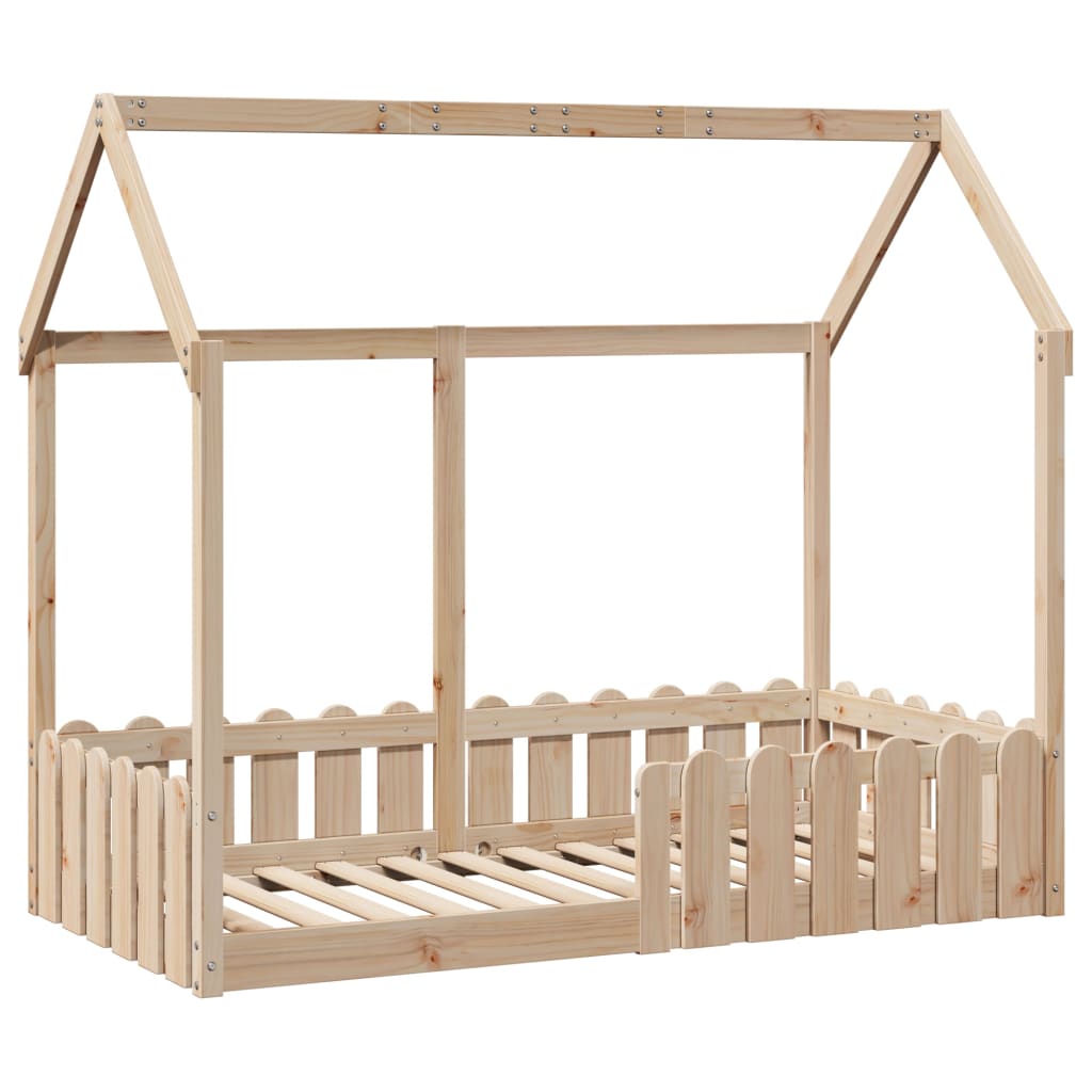 Giroletto Casetta per Bambini 80x160 cm Legno Massello di Pino - homemem39