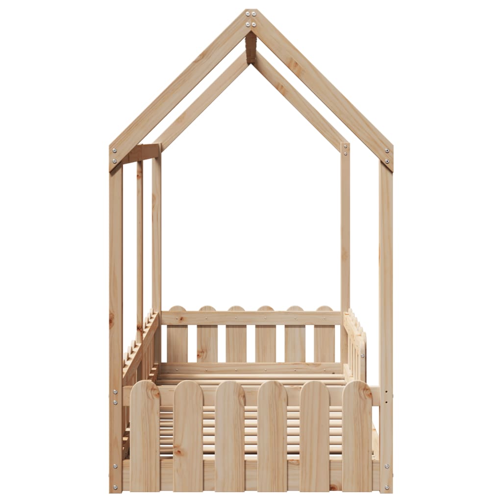Giroletto Casetta per Bambini 80x160 cm Legno Massello di Pino - homemem39
