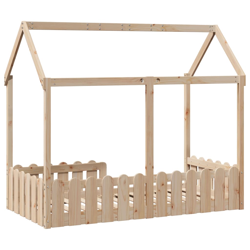 Giroletto Casetta per Bambini 80x160 cm Legno Massello di Pino - homemem39