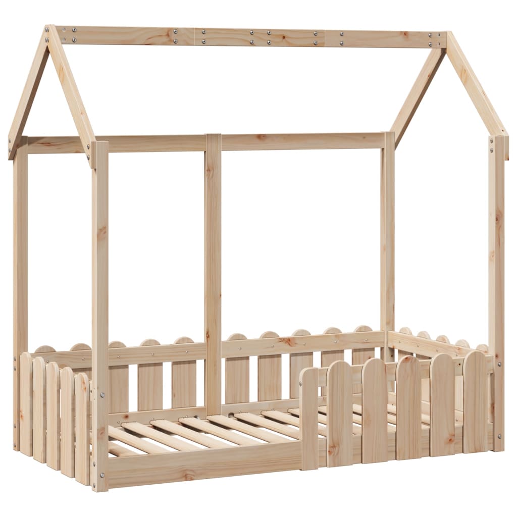 Giroletto Casetta per Bambini 70x140 cm Legno Massello di Pino | homemem39