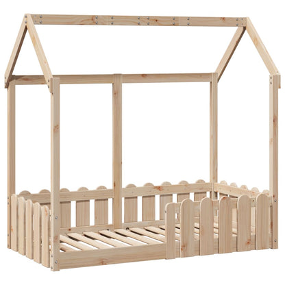 Giroletto Casetta per Bambini 70x140 cm Legno Massello di Pino - homemem39