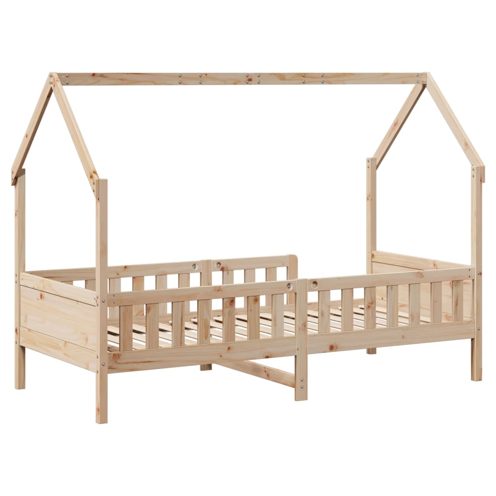 Giroletto Casetta per Bambini 90x200 cm Legno Massello di Pino - homemem39