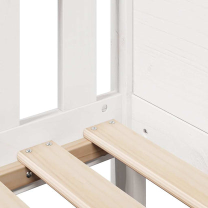 Giroletto Casetta Bambini Bianco 90x200 cm Legno Massello Pino | homemem39