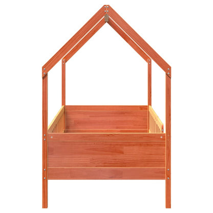 Giroletto Casetta Bambini Marrone Cera 90x200 cm Massello Pino | homemem39