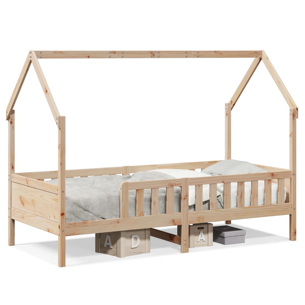 Giroletto Casetta per Bambini 80x200 cm Legno Massello di Pino - homemem39