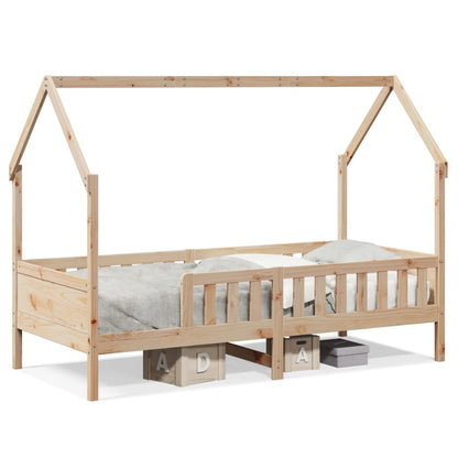 Giroletto Casetta per Bambini 80x200 cm Legno Massello di Pino - homemem39