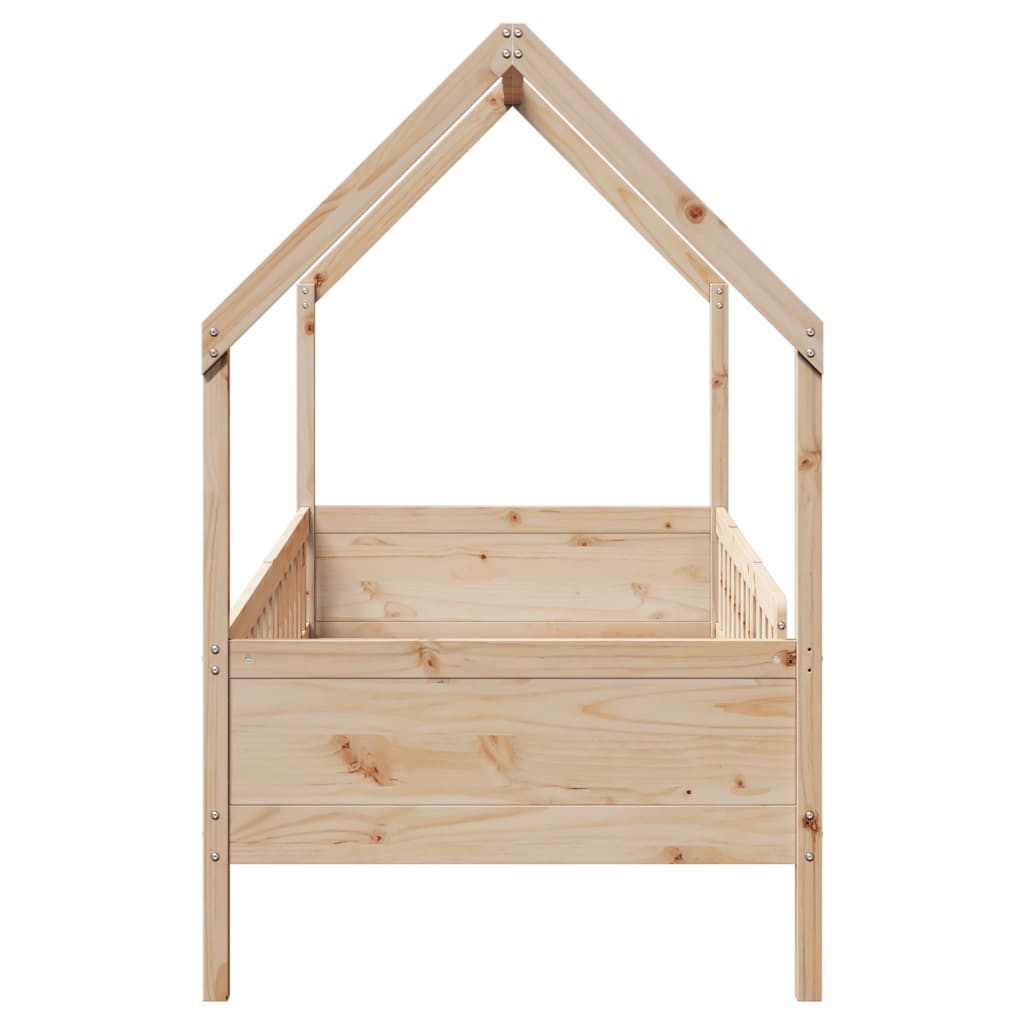 Giroletto Casetta per Bambini 80x200 cm Legno Massello di Pino - homemem39