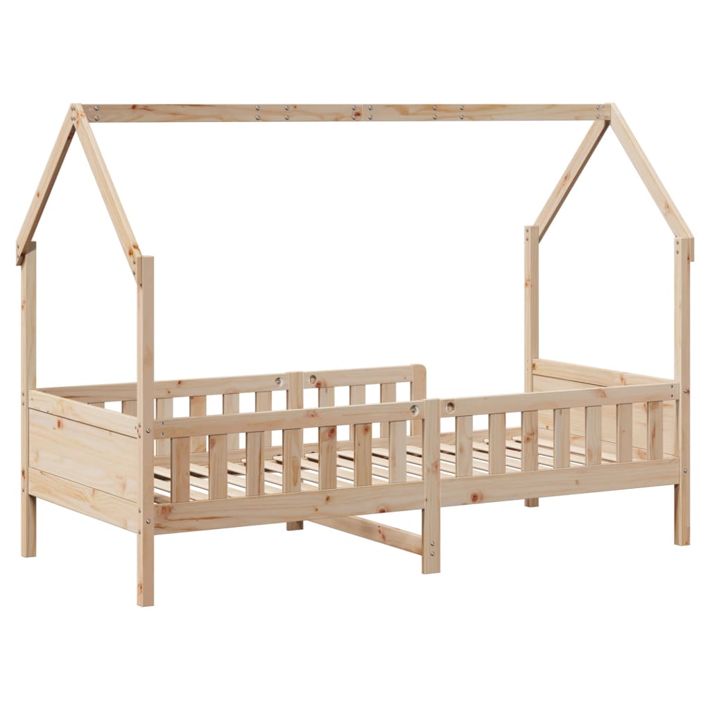 Giroletto Casetta per Bambini 80x200 cm Legno Massello di Pino | homemem39