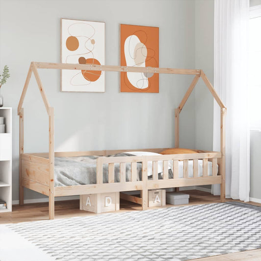 Giroletto Casetta per Bambini 80x200 cm Legno Massello di Pino | homemem39