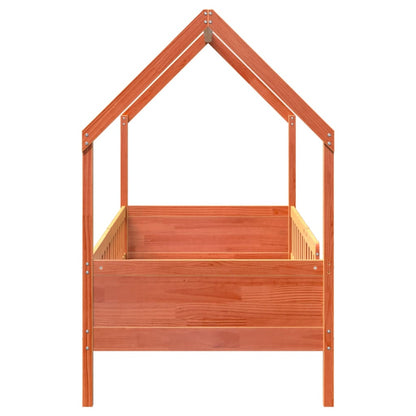 Giroletto Casetta Bambini Marrone Cera 80x200 cm Massello Pino | homemem39