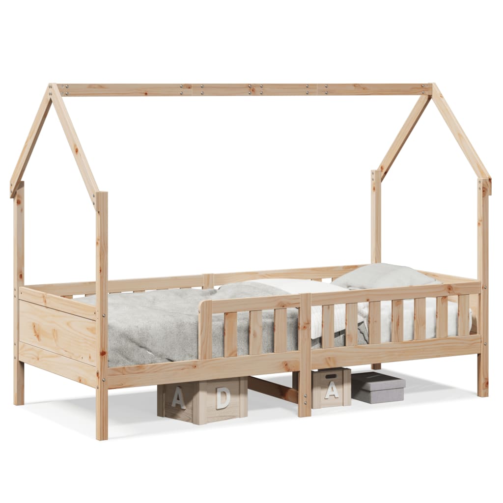 Giroletto per Bambini 90x190 cm in Legno Massello di Pino - homemem39