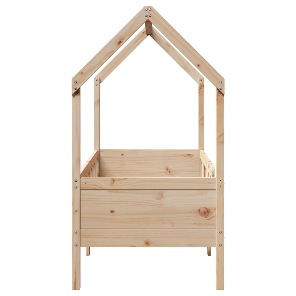 Giroletto Casetta per Bambini 80x160 cm Legno Massello di Pino - homemem39