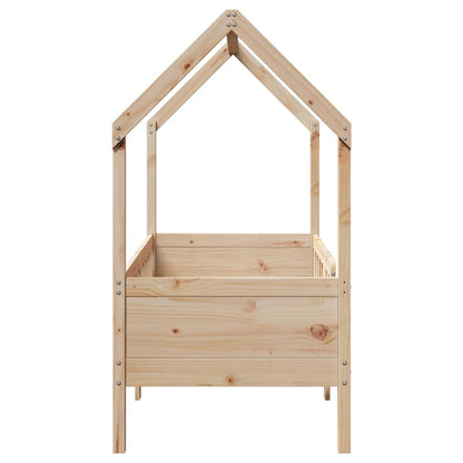 Giroletto Casetta per Bambini 80x160 cm Legno Massello di Pino - homemem39
