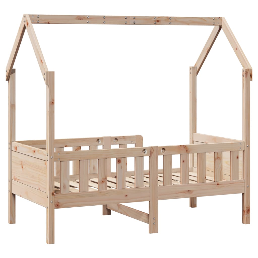 Giroletto Casetta per Bambini 80x160 cm Legno Massello di Pino - homemem39