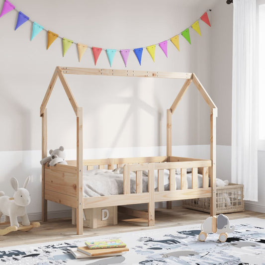 Giroletto Casetta per Bambini 80x160 cm Legno Massello di Pino - homemem39