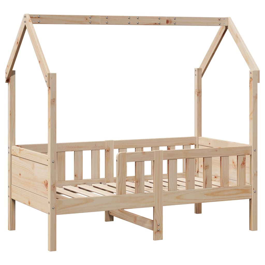 Giroletto Casetta per Bambini 70x140 cm Legno Massello di Pino - homemem39