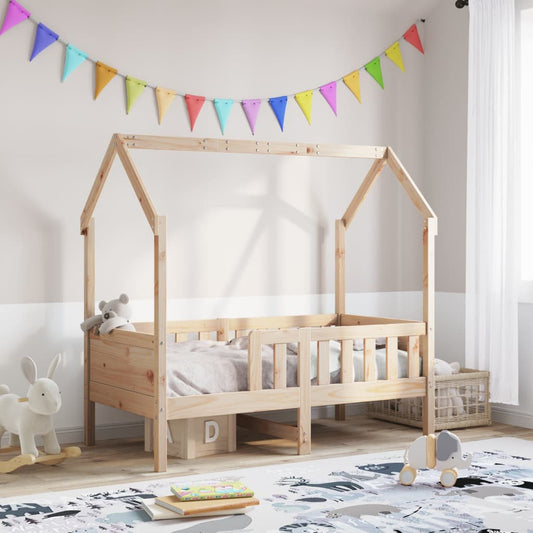 Giroletto Casetta per Bambini 70x140 cm Legno Massello di Pino