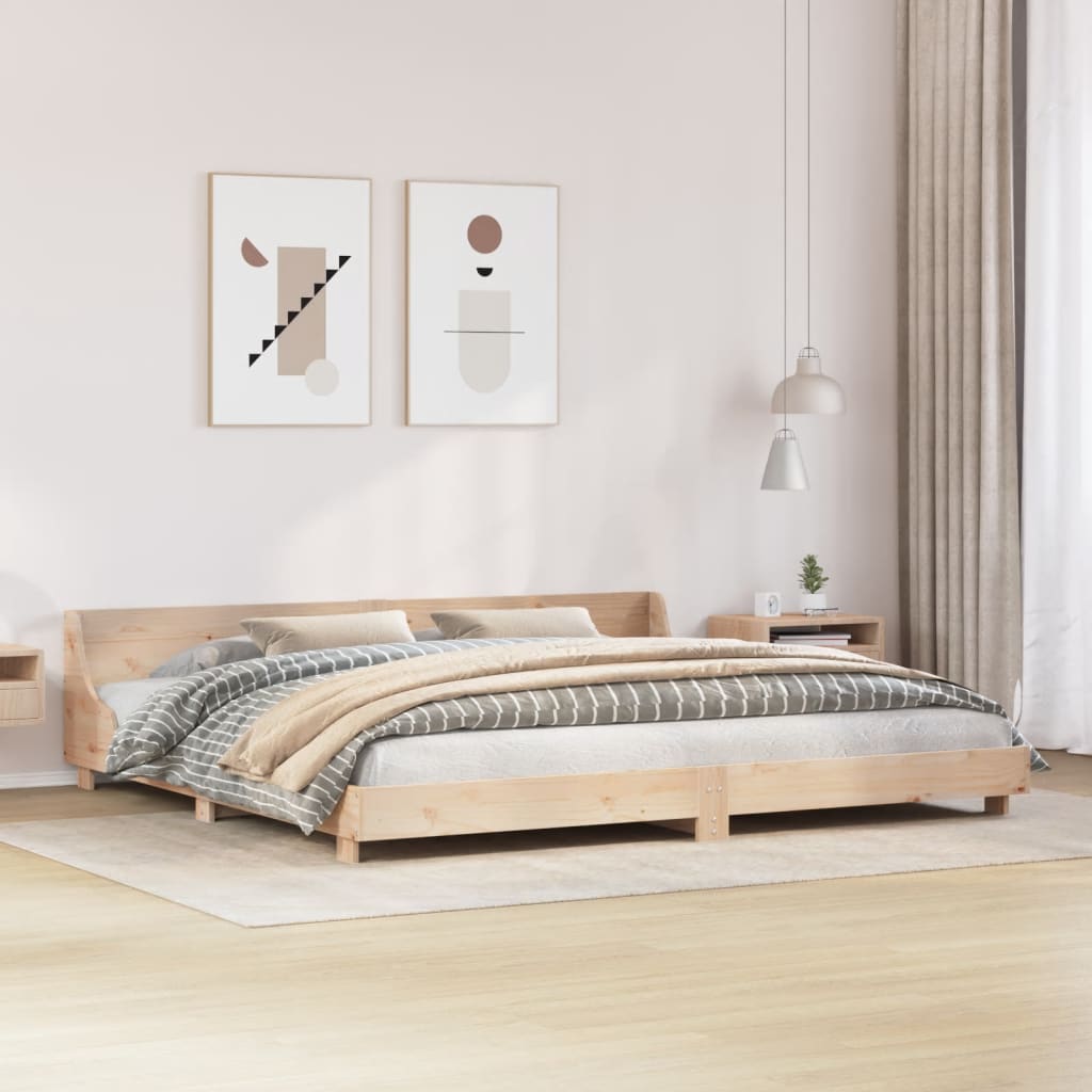 Letto senza Materasso 180x200 cm in Legno Massello di Pino - homemem39
