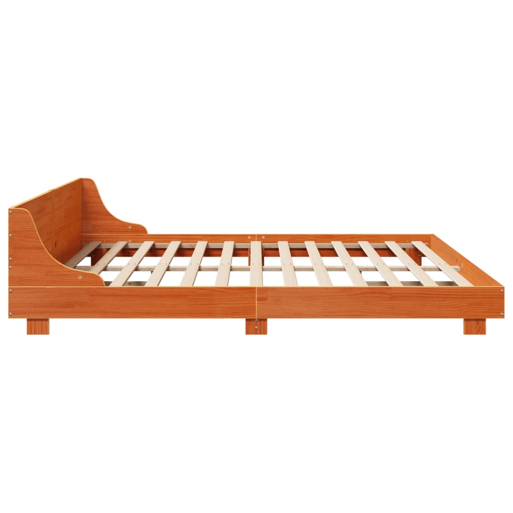 Letto senza Materasso Marrone Cera 180x200 cm in Legno di Pino - homemem39