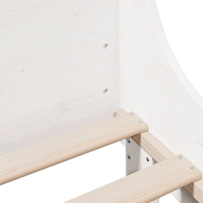 Letto senza Materasso Bianco 160x200 cm Legno Massello di Pino | homemem39